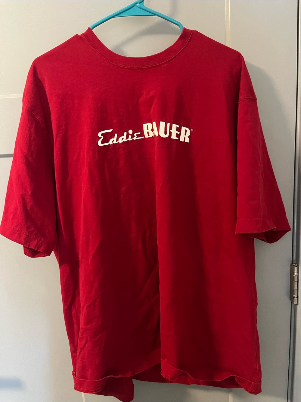Eddie Bauer Red Short Sleeve Logo Tee